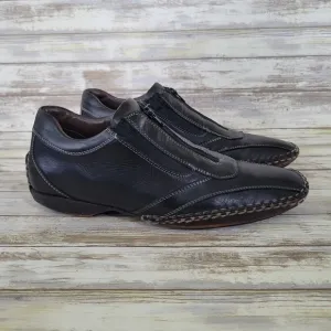Bacco Bucci Christoff Leather Zippered Dressy Casual Loafers Men's Size 11 Black