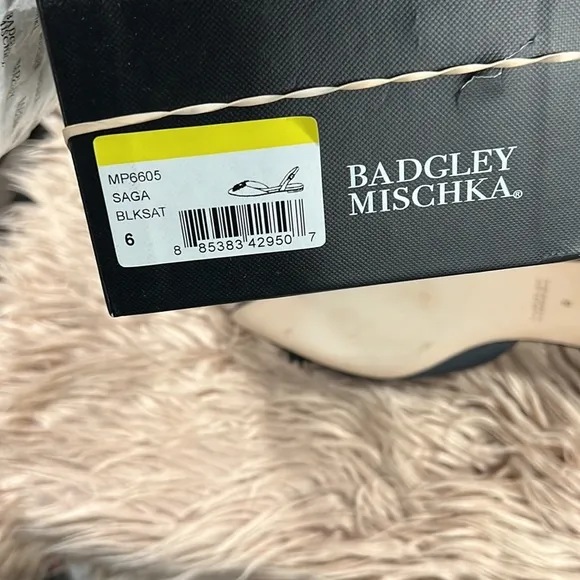 Badgley Mischka Brand Saga Crystal Buckle Pointed Toe Flat