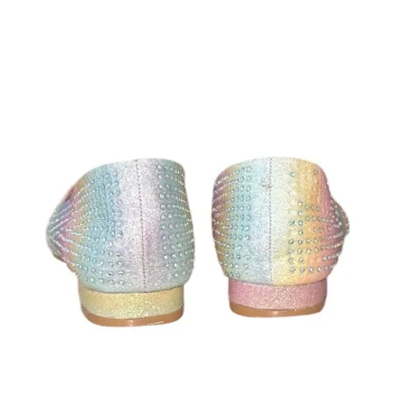 Badgley Mischka Pastel Ombré Rhinestone Slip-On Ballet‎ Flats Size 5