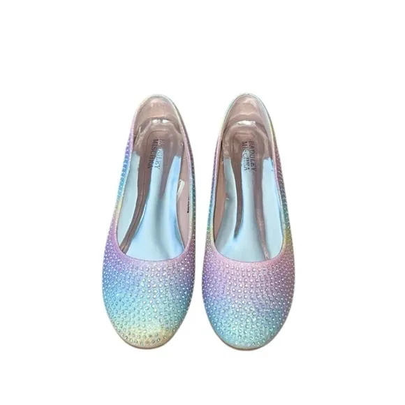 Badgley Mischka Pastel Ombré Rhinestone Slip-On Ballet‎ Flats Size 5
