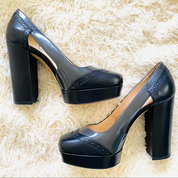 Bally “Hannah” Platform Dual Toned Heeled Wingtips