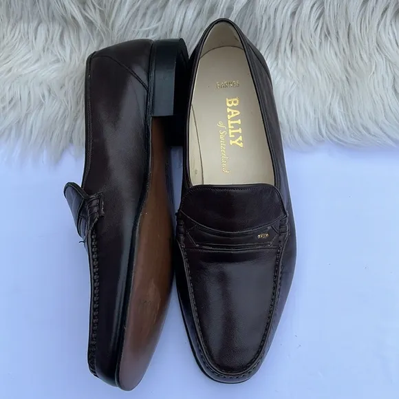 BALLY OF SWITZERLAND Men's “Mathew” Slip on Brown Loafers Size: 8M nwt