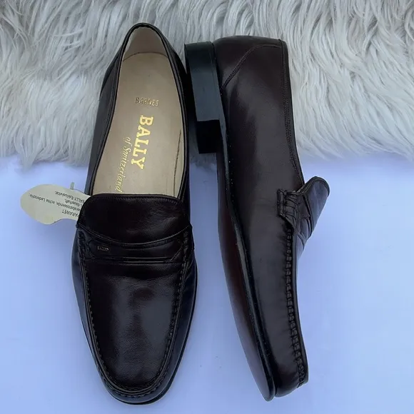 BALLY OF SWITZERLAND Men's “Mathew” Slip on Brown Loafers Size: 8M nwt