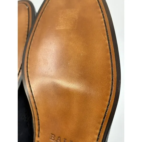 Bally Smoke Gray Blake Flex Perforated Suede Loafers Size 11