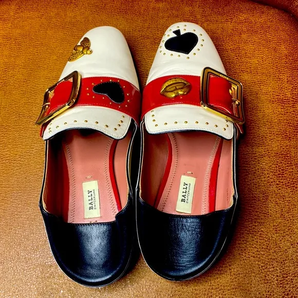 Bally Switzerland Janelle Poker Women’s Cream Colored Loafer- Size 38 US…