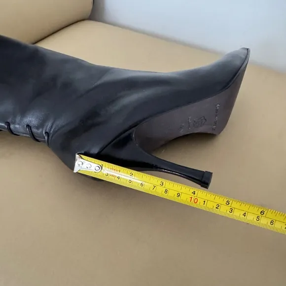Banana Republic Black Leather Knee High Boots‎ Size 7.5
