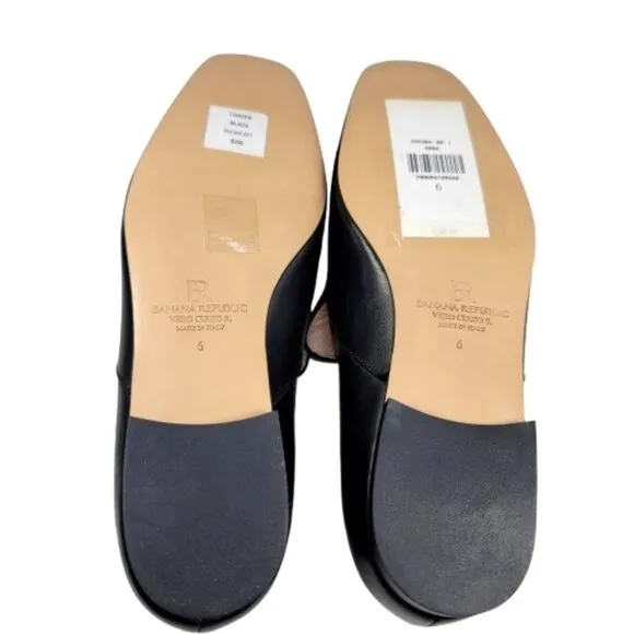 Banana Republic Italian Black Leather Loafers - Size: 6