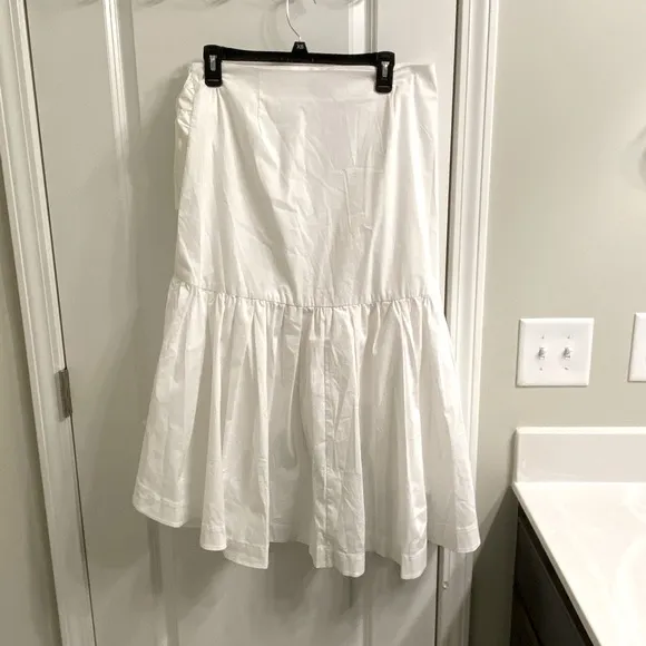 Banana Republic Poplin Ruffle Wrap Skirt