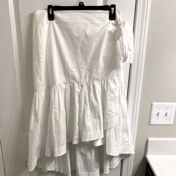 Banana Republic Poplin Ruffle Wrap Skirt