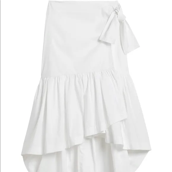 Banana Republic Poplin Ruffle Wrap Skirt