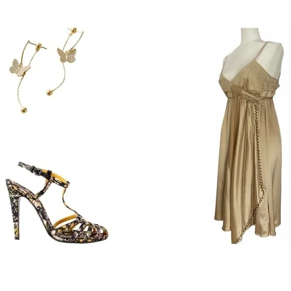 Barbara Bui 100% Silk Beaded Wrap Dress