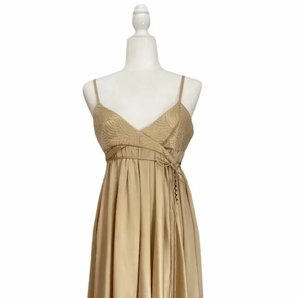 Barbara Bui 100% Silk Beaded Wrap Dress