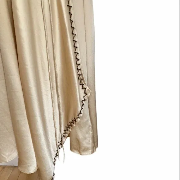 Barbara Bui 100% Silk Beaded Wrap Dress