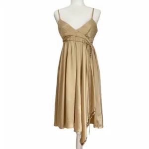 Barbara Bui 100% Silk Beaded Wrap Dress