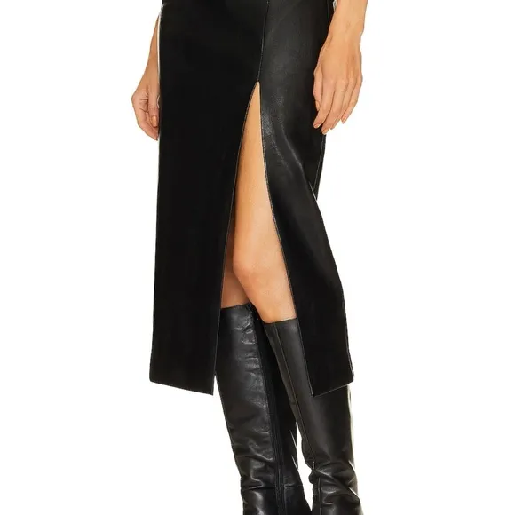 Bardot Faux Leat Skirt