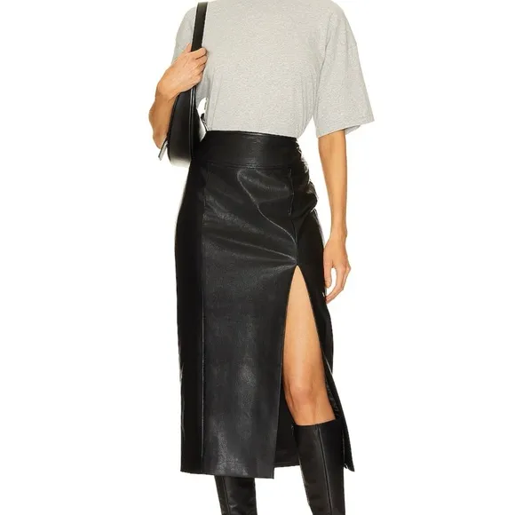 Bardot Faux Leat Skirt