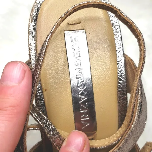 Bcbgmaxazria Heels ming1 9 sandals metallic pewter silver