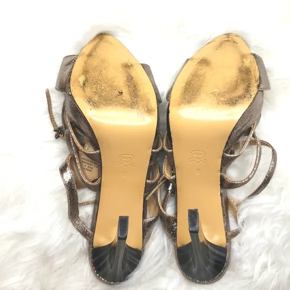Bcbgmaxazria Heels ming1 9 sandals metallic pewter silver