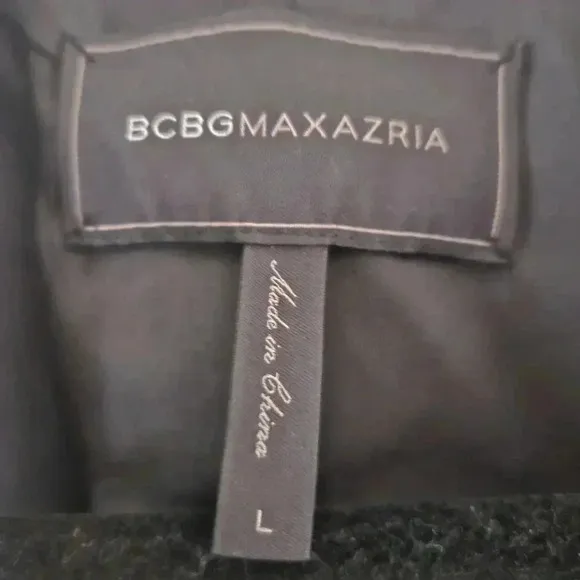 BCBGMAXAZRIA Women's Black &amp; White Tweed Jacket sz L **FREE SHIPPING**