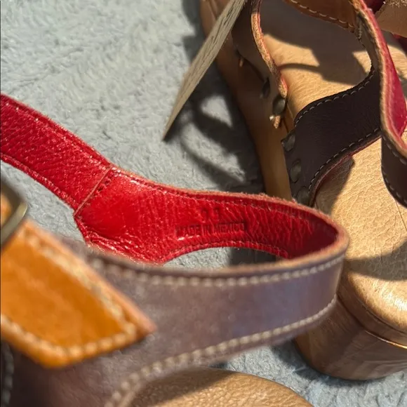 BED|STU Tan and Brown Leather Sandals with Multi-Strap Design