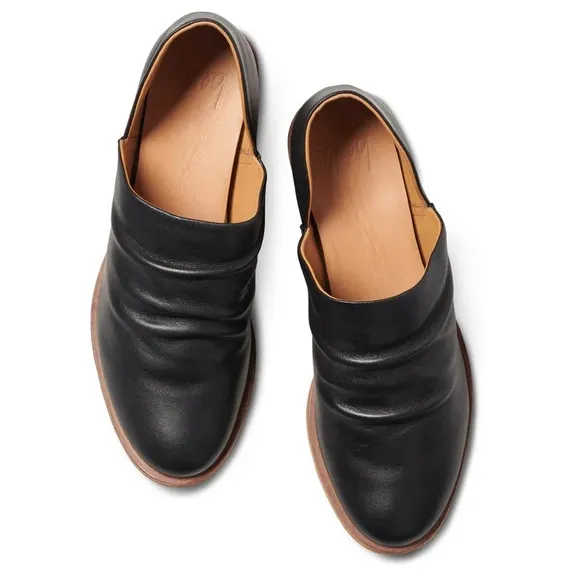 Beek Puffin Bootie Flats - Black Leather