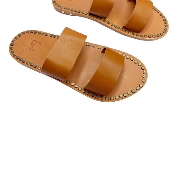 BEEK Studded Double Strap Slip On Sandals