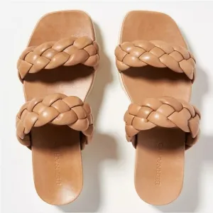 Bernardo Braided Ciara Slide Sandals Women’s Size 7.5 Braided Leather Strap Sand
