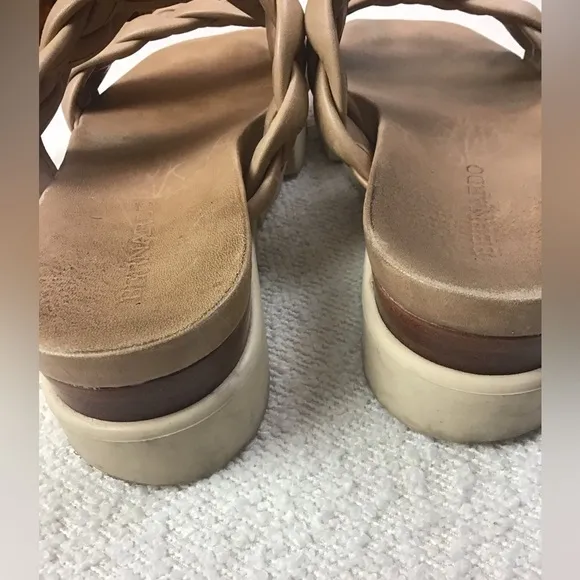 Bernardo Braided Ciara Slide Sandals Women’s Size 7.5 Braided Leather Strap Sand