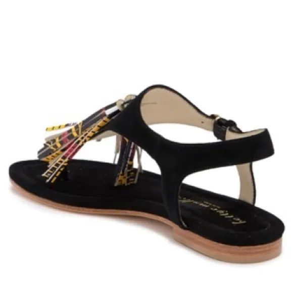 Bettye Muller Samba Suede Tassel Sandals women’s size 9