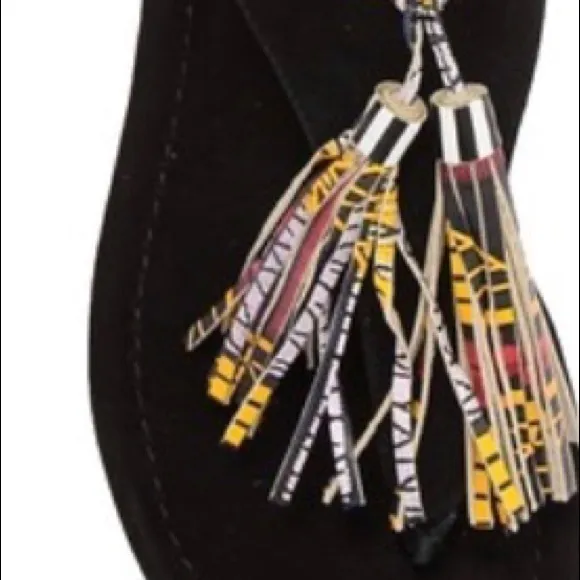 Bettye Muller Samba Suede Tassel Sandals women’s size 9
