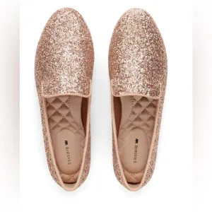 Birdies Silver Sparkle Flats 💞