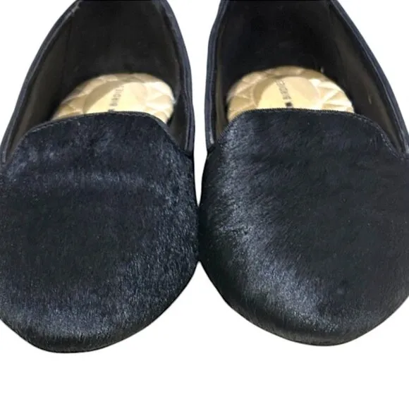 Birdies The Blackbird Calf Hair Slip on Flats Loafers Black Size 9