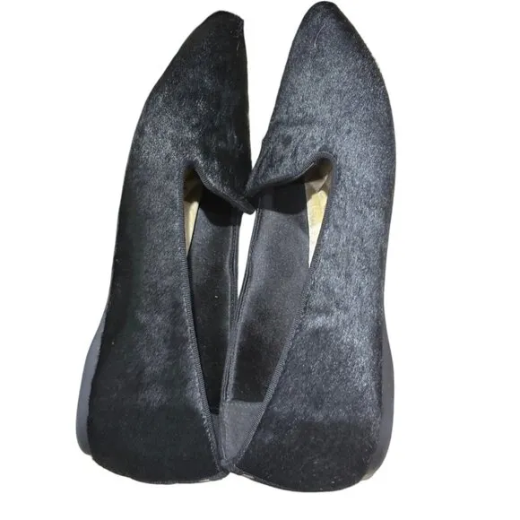 Birdies The Blackbird Calf Hair Slip on Flats Loafers Black Size 9