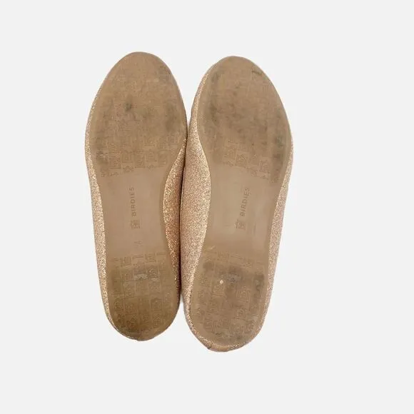 Birdies The Starling Loafers in Gold Dust Glitter Holiday 2019 Women’s Size 6.5