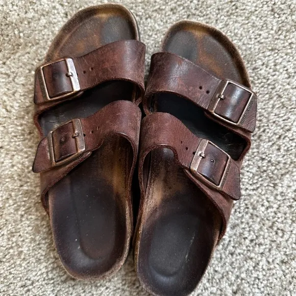 birkenstock ARIZONA SOFT (OILED LEATHER) Double Strap Sandals