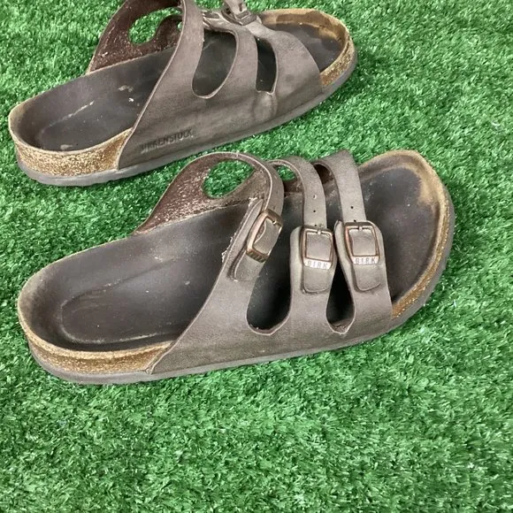 Birkenstock Brown Sandals Triple Strap 39