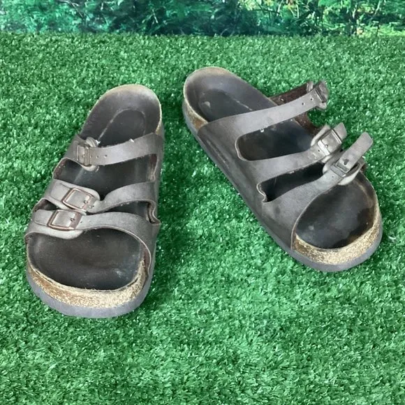 Birkenstock Brown Sandals Triple Strap 39