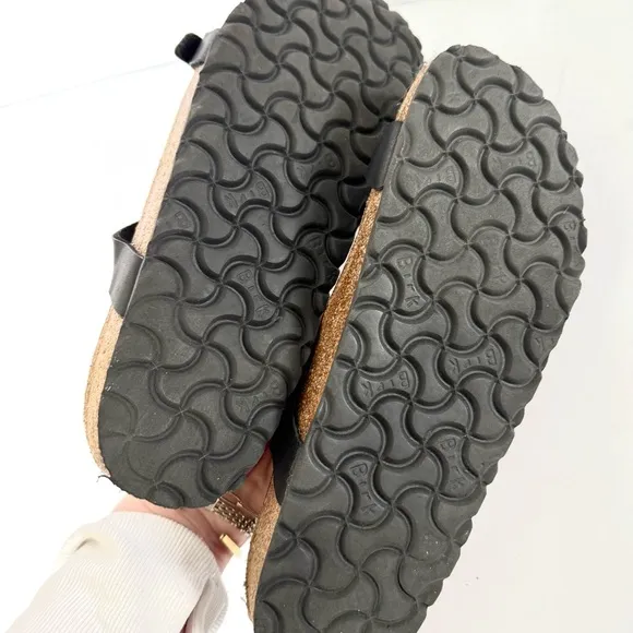 Birkenstock Daloa Leather Black Wrap Ankle Sandals
