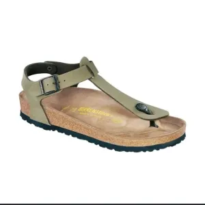 Birkenstock Kairo Khaki Green Nubuck Birko Flor Ankle Strap Sandals Slingback