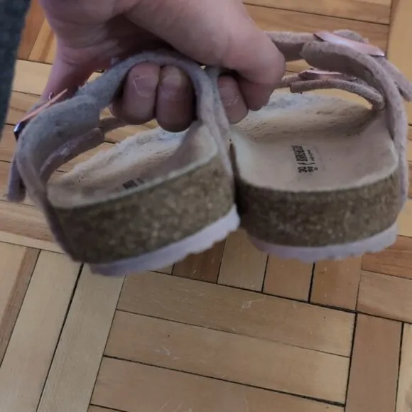 Birkenstock Kids Arizona Rivet Wool Felt Two Strap Sandals Shoes Size 30