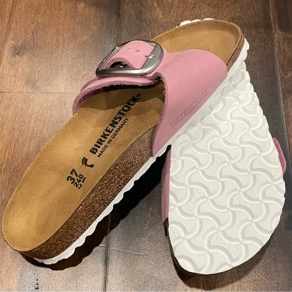 Birkenstock Madrid Big Buckle Nubuck Leather sandals NWOT