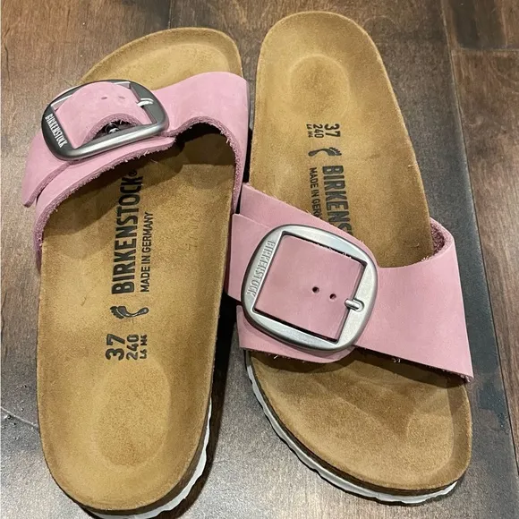 Birkenstock Madrid Big Buckle Nubuck Leather sandals NWOT