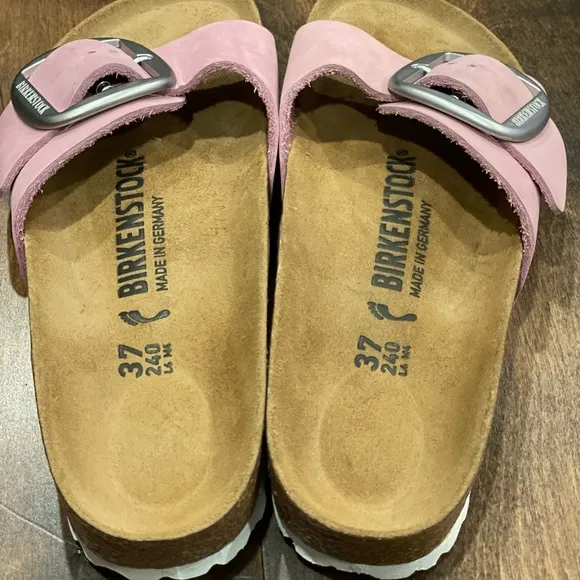 Birkenstock Madrid Big Buckle Nubuck Leather sandals NWOT