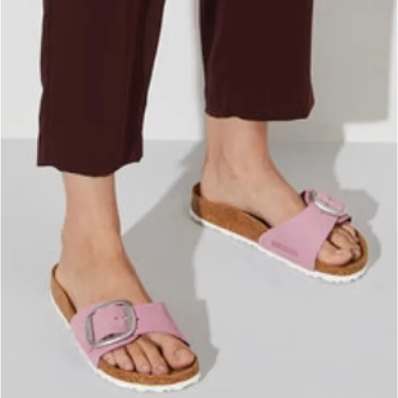 Birkenstock Madrid Big Buckle Nubuck Leather sandals NWOT