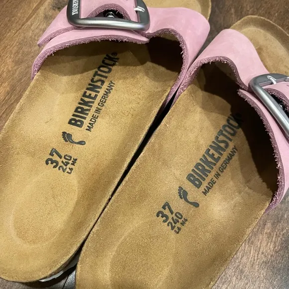 Birkenstock Madrid Big Buckle Nubuck Leather sandals NWOT