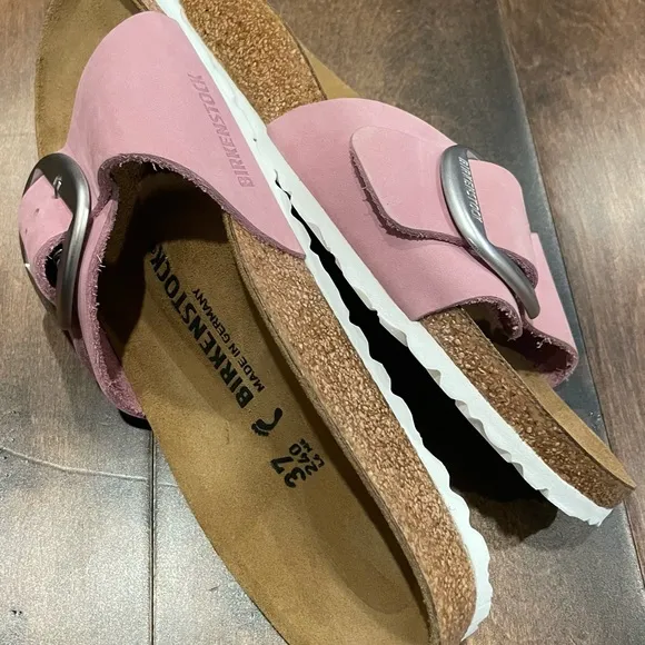 Birkenstock Madrid Big Buckle Nubuck Leather sandals NWOT