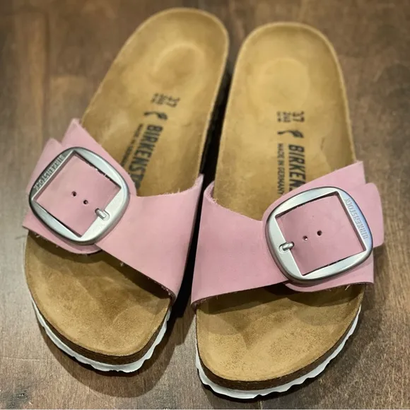 Birkenstock Madrid Big Buckle Nubuck Leather sandals NWOT