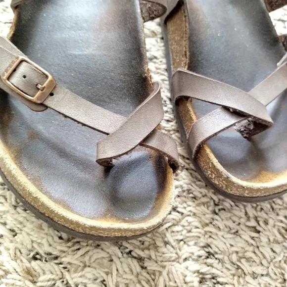 Birkenstock Mayari strap brown leather sandals sz 7