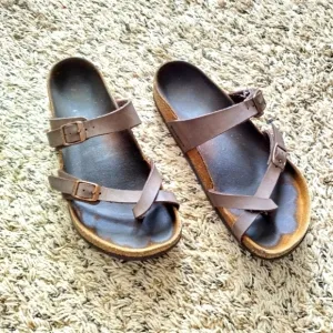 Birkenstock Mayari strap brown leather sandals sz 7