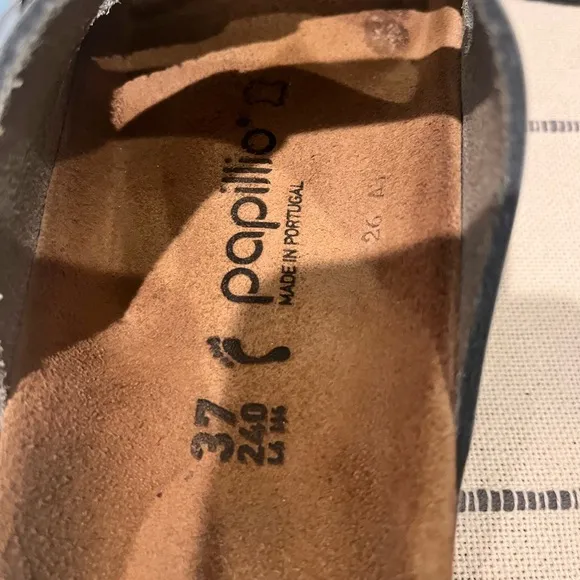 Birkenstock Sandals Ladies Size 37 (6-6.5) Silver Adjust Strap Spring Summer EUC